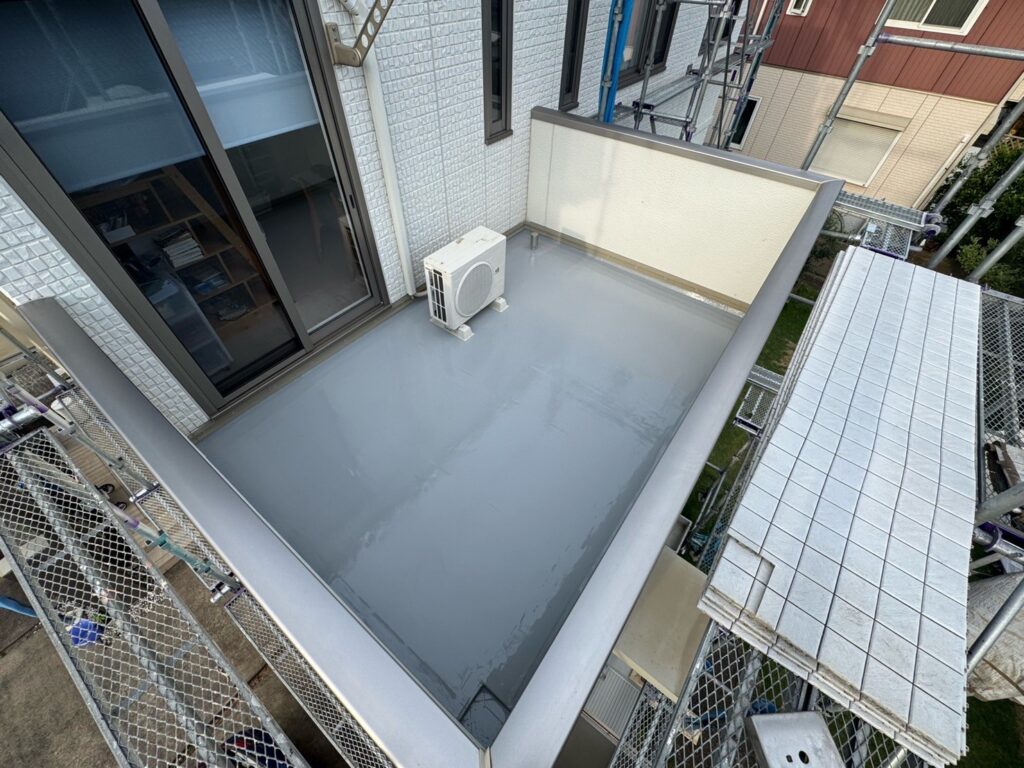 ベランダ防水：施工完了